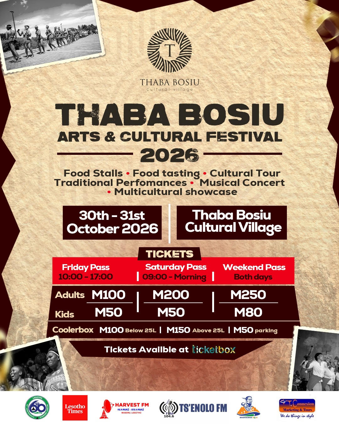 Thaba Bosiu Arts & Cultural Festival 2026 - Official Festival Flyer